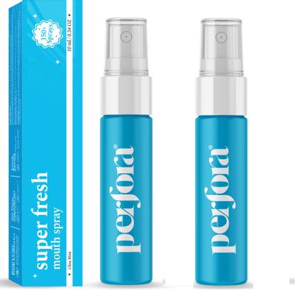Perfora Super Fresh Mouth Spray Combo-10 ml x 2,Instant Fresh Breath, Alcohol & SLS-Free Spray