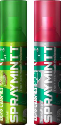 Spraymintt 1 second Instant Mouth Freshener - Elaichill + Thandapaan Combo| Spray