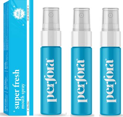 Perfora Super Fresh Mouth Spray Combo-10ml x 3, Instant Fresh Breath, Alcohol & SLS-Free Spray