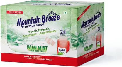 Mountain breeze Paanmint Breath Strips - Instant Freshness, Mouth Freshener (576 Strips) Strip