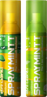 Spraymintt 1 Second Instant Mouth Freshener Combo - Aamburst + Saunfshiver Spray