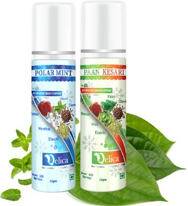 Qelica Ayurvedic Mouth Spray Breath Freshener Spray for Men and Women Spray