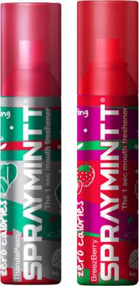 Spraymintt 1 Second Instant Mouth Freshener Combo - Thandapaan + Breezeberry Spray