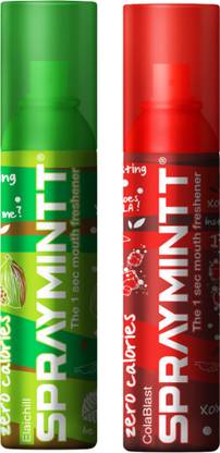 Spraymintt 1 Second Instant Mouth Freshener Combo - Elaichill + Colablast Spray