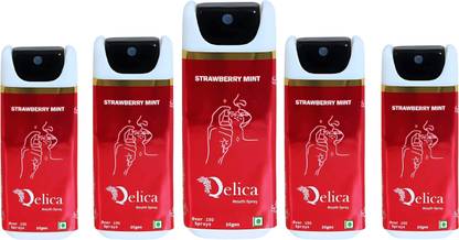 Qelica Instant Mouth Freshener Kissing Spray For Men and Women, Strawberry, Breath Spray