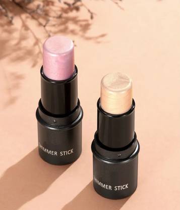 tanvi27 Multifunctional Shimmer Highlighter Stick Glitter Pink & Gold Stick