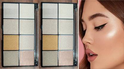 ADJD Combo Pigmented 8 Baked Highlighter Palette Highly