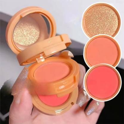 AFARAXIA Blush and Highlighter Kit, 3 in 1 Makeup Pressed Powder Palette