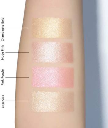 ADJD Shades 6 Lightweight Highlighter Palette Shimmer Glow for Face Makeup