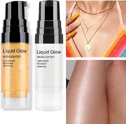 ADJD Smudge-Proof Shiny Body Face Makeup High-Shine Liquid Highlighter