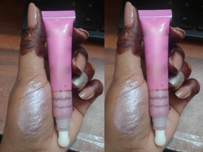 ADJD Combo Puff liquid Highlighter makeup stick face and body light pink illuminator