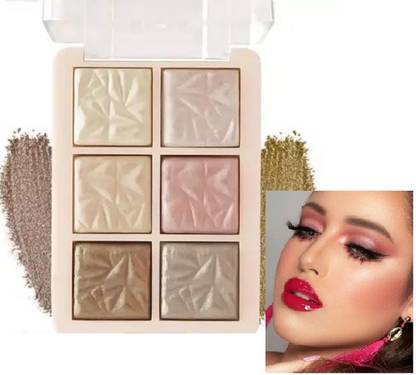 AFARAXIA New 6 Shade illuminating and Blusher Palette Highlighter