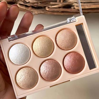 tanvi27 6 Color Highlighter Palette Multi-Use for Blush, Contour & Eyeshadow