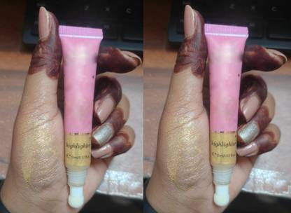 ADJD Combo Puff liquid Highlighter makeup stick face and body Golden illuminator