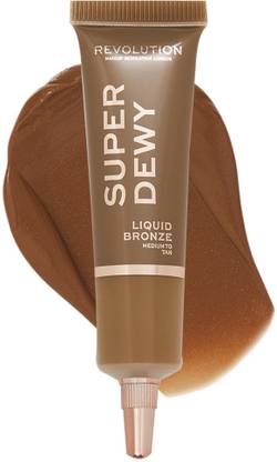 Makeup Revolution Superdewy Liquid Bronzer Medium to Tan To Highlight Cheek bones, Super Matte