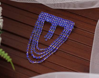 VAMA Crystal stone coat Blazer sherwani kurta suit blue Brooches Lapel Pin for men Brooch