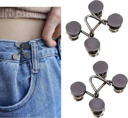 Dhyankeshwer Jeans Button Pins Waist Tightener 2pcs Brooch