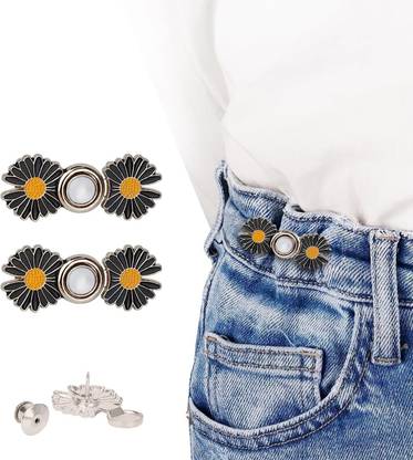 Whipbird Flower Jeans waist Tightener Button Brooch