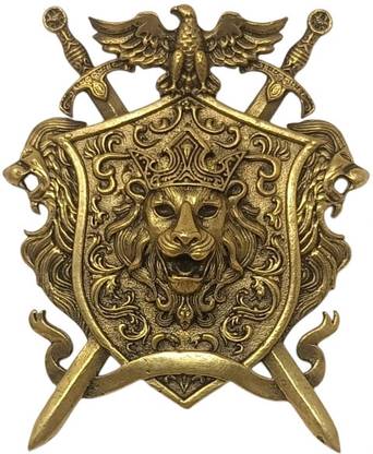 aamiya creations REGAL LION SHEILD BROOCH FOR MAN Brooch