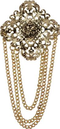 David Klein New Unisex Beautiful Vintage Czech Gold Tone Filigree Tassel Brooch Pin Brooch