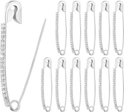 VAMA Silver Safety saree pin big size for sarees Plates Safety Pin Brooch & Sari Pins Brooch