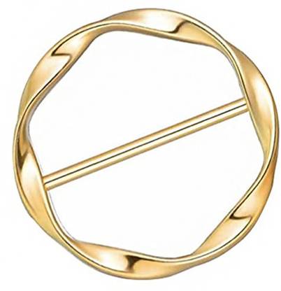 YELLOW CHIMES Brooch for Women Metal Round Cloth Buckle Clip T-Shirt Tie Clip Brooch
