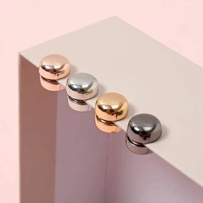 LIJIE Pack Of 4 Natural Stone Hijab Pin Featuring Amethyst or Rose Quartz Brooch
