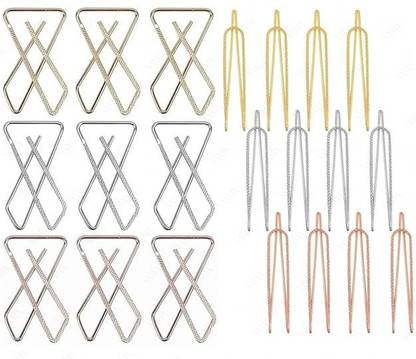 melody creations 9 X shape pins in 3 colours 12 large size Total 21 item Brooch