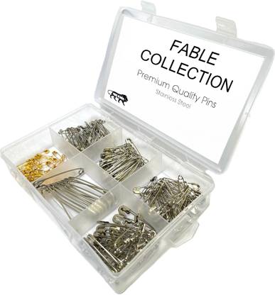 FIABLE COLLECTION 200 PCS SAFETY PIN BOX (6 SIZES) Brooch