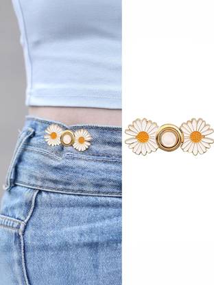 MGNLR Instant Jeans Button Pins Waist Tightener Set pack of 1 Brooch