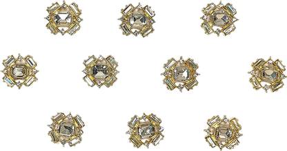 Zarmar fashion (PACK OF 10PC) STYLTST BRUCH GOLDEN STONE -10PC PKT Brooch