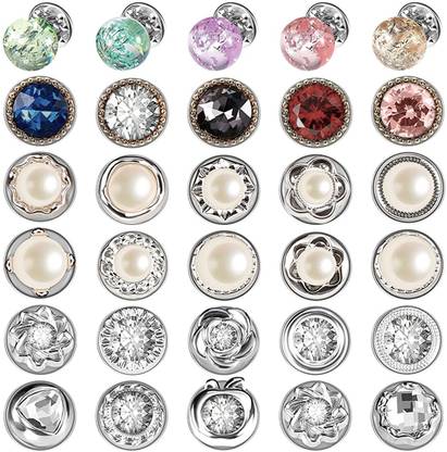 PALAY Brooch Pins Safety Pins Buttons for Women Girls Customized Clothes Dress Brooch