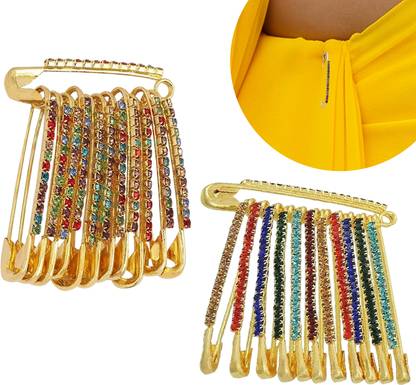 THANU'S CRAFT Saree Pin Combo set of Safety Pin Fancy Design Sari sadi pins for women Brooch