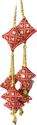 DARSHITABHAV Handmade BIG Cushion RED SEQUINS Latkan/Tassel for Lehenga (02 PCS) Brooch
