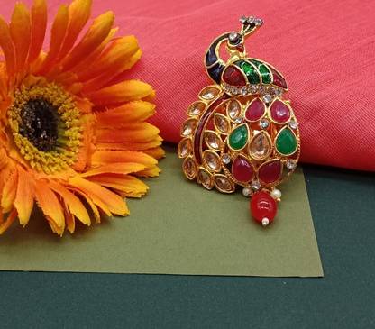 Aashish Imitation Peacock Design -04- Saree Pin 6295 Brooch