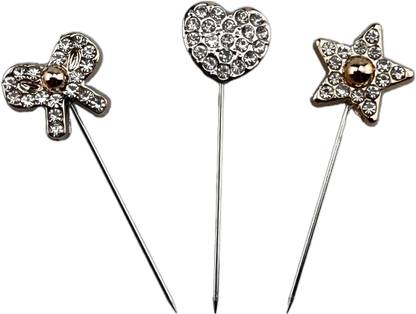 Bamboohouse stone hijab pin set of 3 pcs / scarf pin Brooch