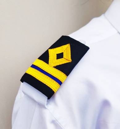 Jahaazi Third Engineer professional Epaulettes for Merchant Navy Officers Engineer Brooch