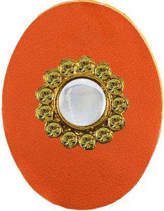 Vidhya Kangan Multicolor Kundun Stud Acrylic Brooch Brooch