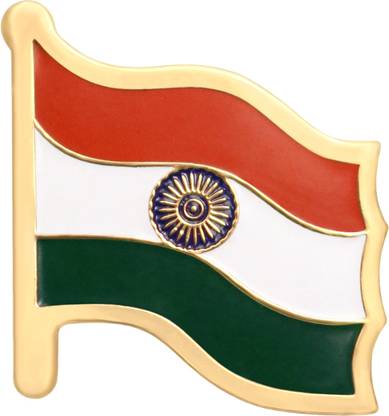 DESHPREM Flag Badge with Laple Pin - Stylish (Pack Of 2) Brooch