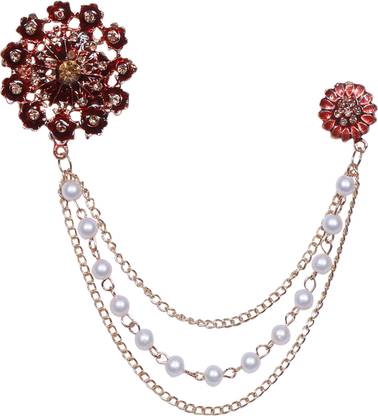Voxon Cross Crown Long Chain Brooch for Men and Women Brooch