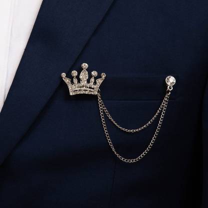 To The Nines Crown Design with Silver Chain Brooch Brooch