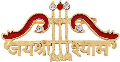Adhvik Diamond/Nug Jai Shree Khatu Shyam Ji Teen Baan Dhanush Symbol Lapel Brooch Pin Brooch
