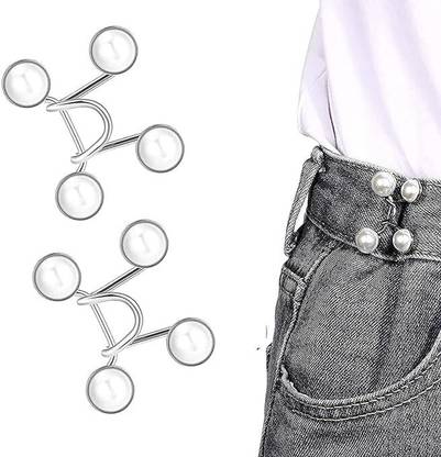 Dhyankeshwer Jeans Button Pins Waist Tightener 2pcs Brooch