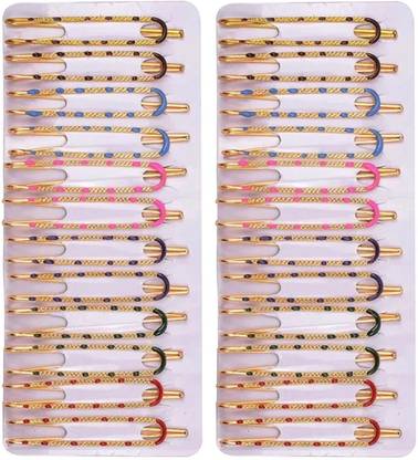 RENU CREATION DESIGNER Saree Hijab Pallu Dupatta Chunari Patli Pins Strong Hold Pin SET OF 6 Brooch