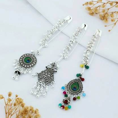 Gajanand Enterprise Saree pin set of_3 style Keyring Ethnic & Jewellry for Women/Girls Brooch