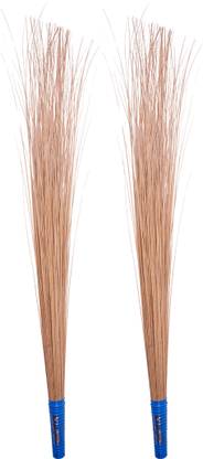 KLAP Hard Broom Indonesian Coconut Broom Stick | 38 Inch Long Broomstick|Seekh Jhaadu Coconut Fiber Wet and Dry Broom