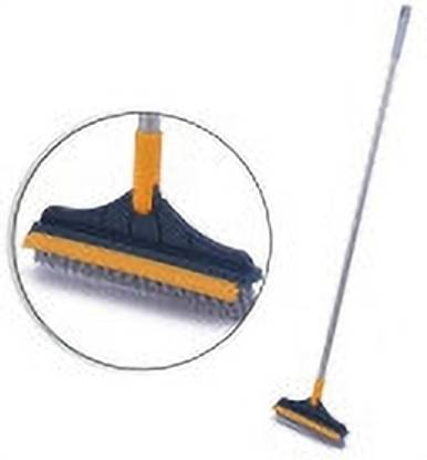MAARUTII ENTERPRISE Window Bathroom Cleaning Brush with Wiper Long Handle 2 in 1 Tiles Cleaning mop Microfibre Wet and Dry Brush