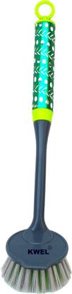 KWEL Multipurpose Cleaning Brush with Plastic Handle /Nylon Brush|Big (Pack of 1) Nylon Wet and Dry Brush