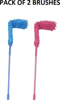 QinPin Telescopic Handle Jala Cobweb Broom Brush Roof Fan Home Cleaning Microfibre Wet and Dry Brush
