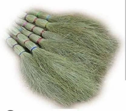 bengal hubs Natural Date Palm Leaf Khajur Leaf Dry Grass Dust Spill & Notch free Broom. Wooden Dry Broom